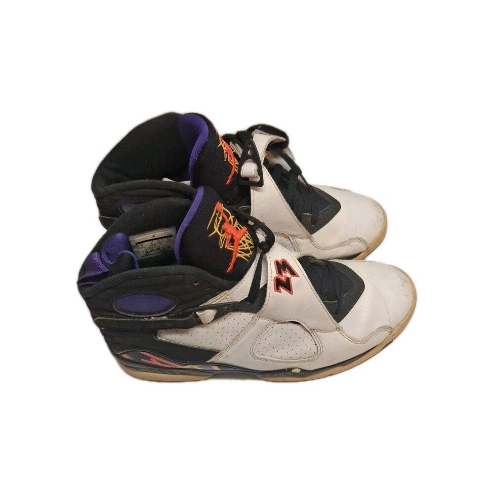 Nike Air Jordan 8 Retro Three Peat White Infrared 305381-142 Size Mens 9 Used